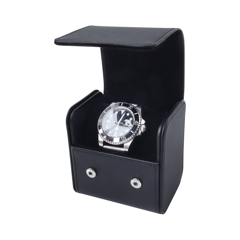OEM Luxury Black Leather watch boxes Fashion Style with High Quality