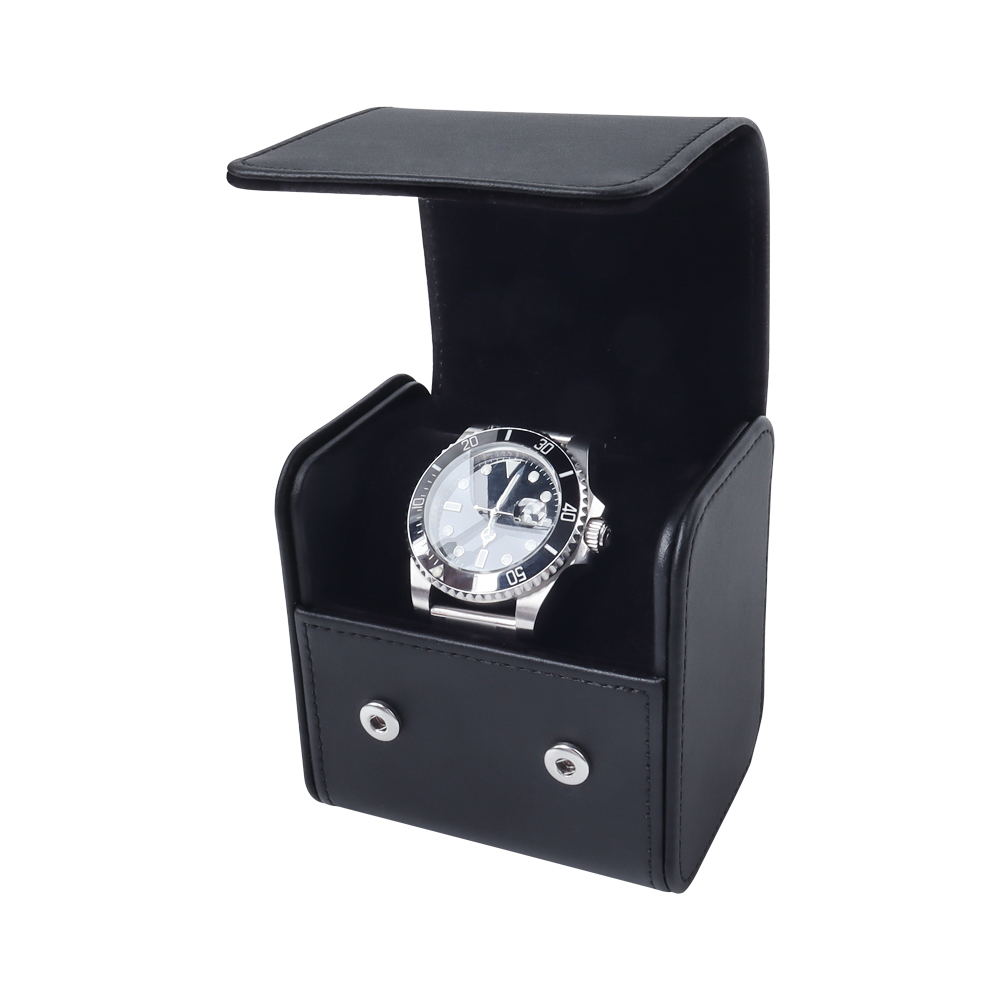 OEM Luxury Black Leather watch boxes Fashion Style with High Quality