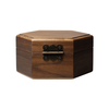 OEM Hexagonal Pure Natural Walnut Wood Watch Box With Your Brand