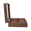 Customized 6 Slot Wood Watch Box With Glass Cover