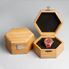 OEM Hexagonal Natural Bamboo Watch Box with High Quality