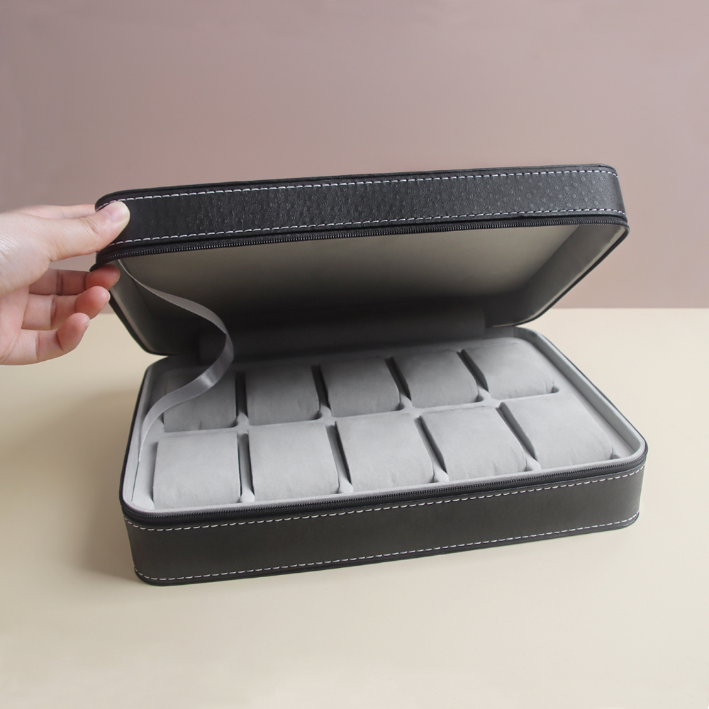 Wholesale 10-Slot High-End Luxury Leather Watch Box Manufacturer with Lower MOQ