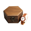 OEM Hexagonal Pure Natural Walnut Wood Watch Box With Your Brand