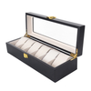 Hot Sell 6 Slot Wooden Watch Boxes With Glass Cover From Watch Box Packaging Manufacturer