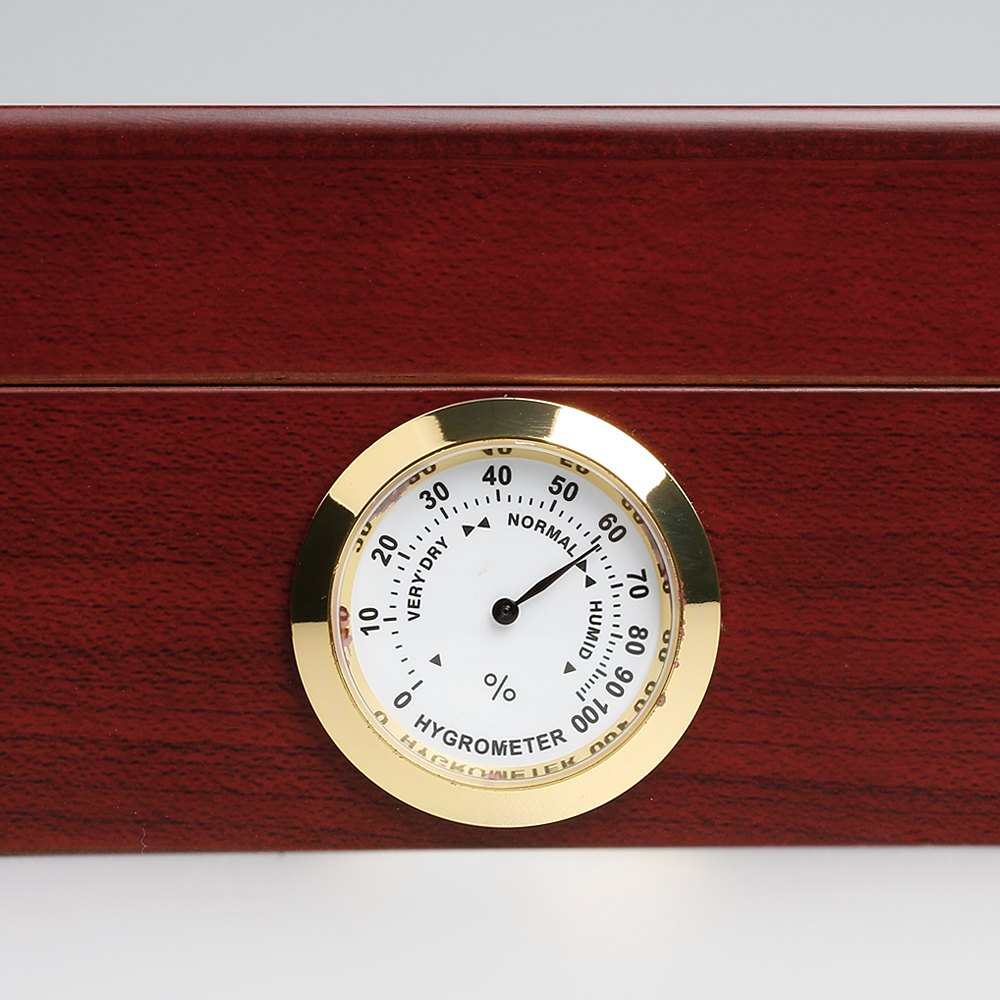 Red Natural Pine Wooden Cigar Boxes with Glass From OVEWOOD Factory