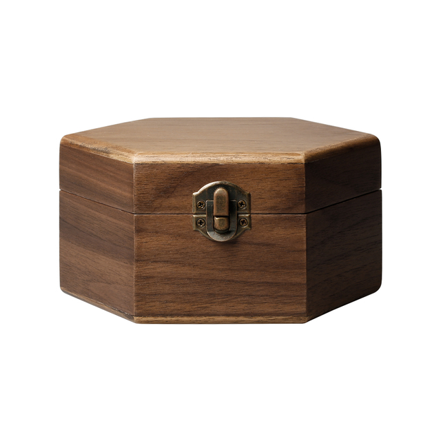 Custom Hexagon Natural Wooden Watch Boxes Can Engraved Logo From OVEWOOD