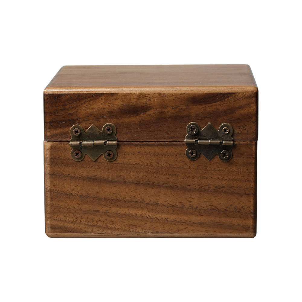 Custom Square Natural Walnut Wooden Watch Boxes Can Engraved Logo From OVEWOOD