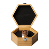Custom Hexagon Natural Bamboo Watch Boxes with Engraved Logo From OVEWOOD