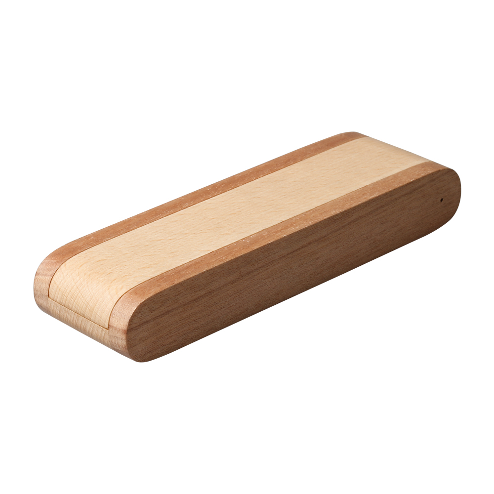 Single Folding Natural Wooden Office Pen Box Manufacturer