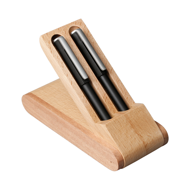 Folding Natural Wooden Office Pen Box Factory