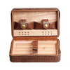 Antique Crocodile Leather And Natural Pine Wooden Cigar Boxes From OVEWOOD Factory