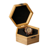 Wholesale Hexagon Natural Bamboo Watch Boxes Can Engraved Logo From OVEWOOD