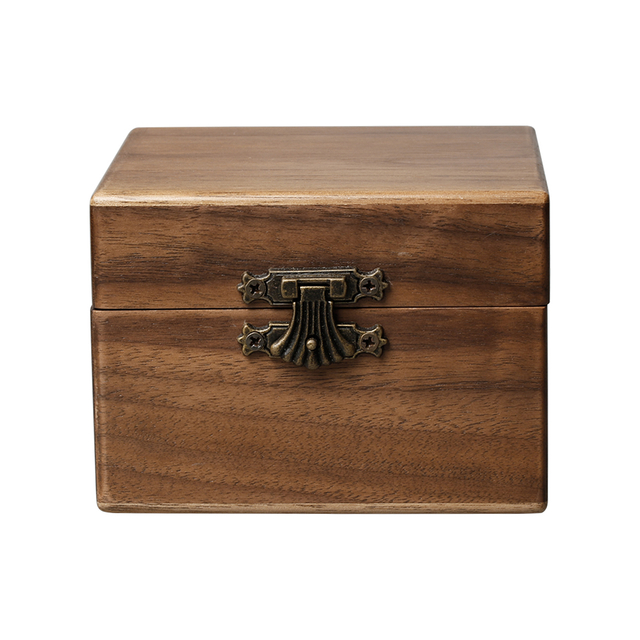 Custom Square Natural Walnut Wooden Watch Boxes Can Engraved Logo From OVEWOOD