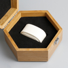 Custom Hexagon Natural Bamboo Watch Boxes with Engraved Logo From OVEWOOD
