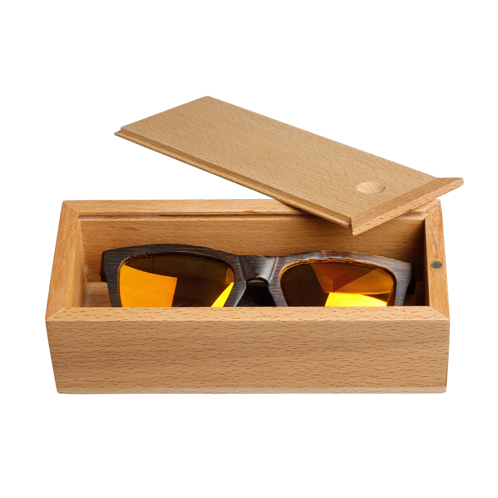 Custom Push-pull Natural Wooden Sunglasses Boxes Manufacturer