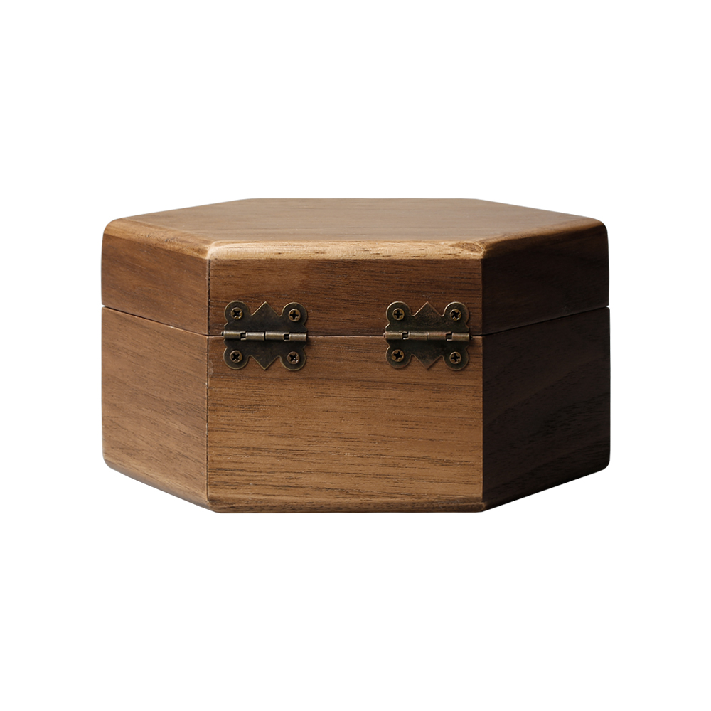 Custom Hexagon Natural Wooden Watch Boxes Can Engraved Logo From OVEWOOD