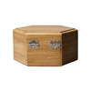 Custom Hexagon Natural Bamboo Watch Boxes with Engraved Logo From OVEWOOD