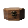 Custom Hexagon Natural Walnut Wooden Watch Boxes Can Engraved Logo From OVEWOOD