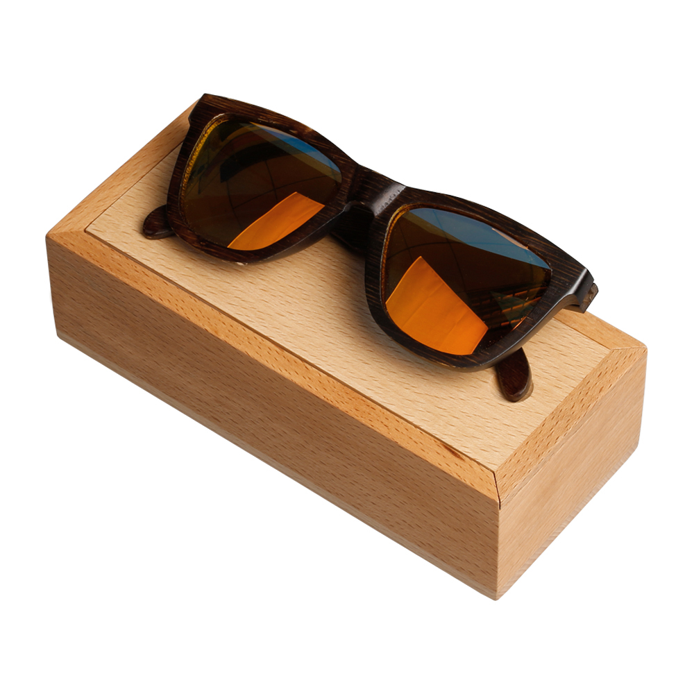 Custom Push-pull Natural Wooden Sunglasses Boxes Manufacturer