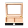 Black Natural Pine Wooden Cigar Boxes with Glass From OVEWOOD Factory