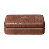 Antique Crocodile Leather And Natural Pine Wooden Cigar Boxes From OVEWOOD Factory