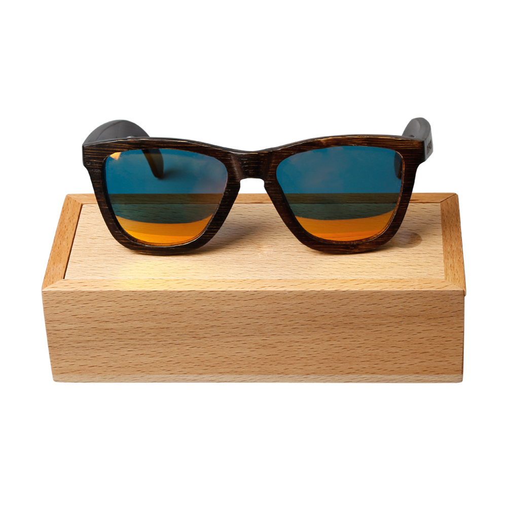 Custom Push-pull Natural Wooden Sunglasses Boxes Manufacturer