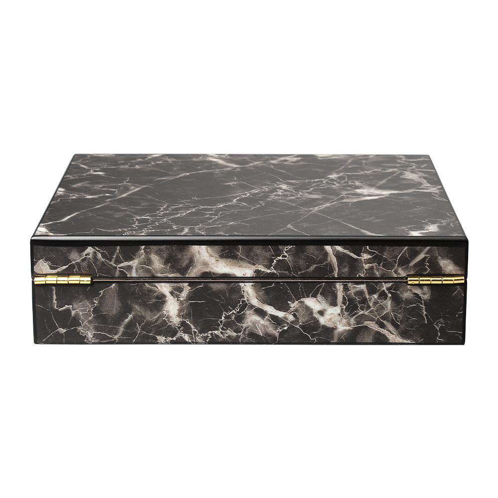 Marble Texture Natural Pine Wooden Watch Boxes From OVEWOOD Factory
