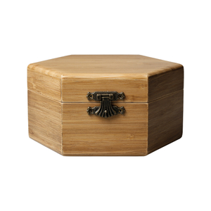 Wholesale Hexagon Natural Bamboo Watch Boxes Can Engraved Logo From OVEWOOD